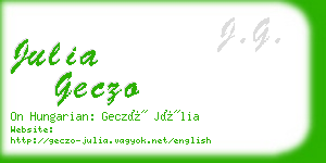 julia geczo business card